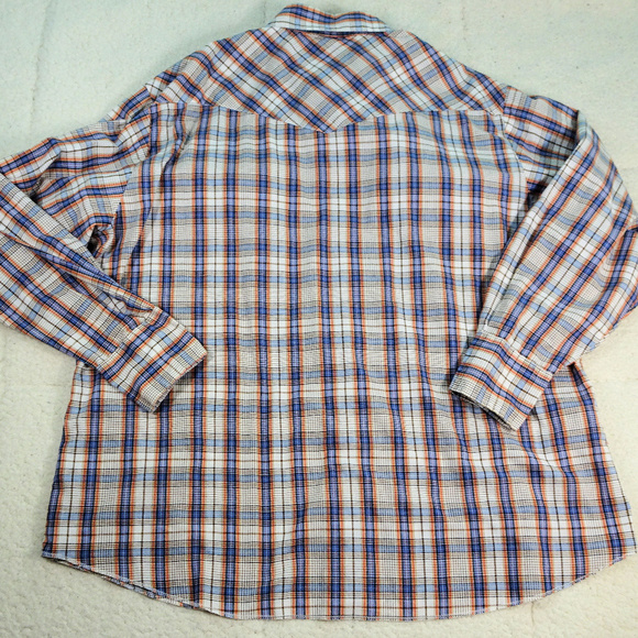 Wrangler Button Up Pearl Snap L/S Shirt XXL 2XL - Picture 2 of 4